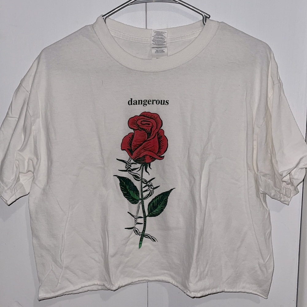 Cute rose cropped t-shirt